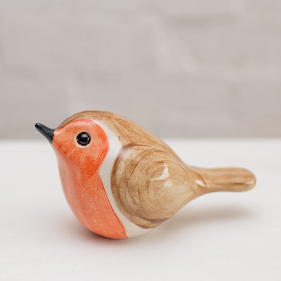 Medium Ceramic Robin Sculpture - sarahbrabbin