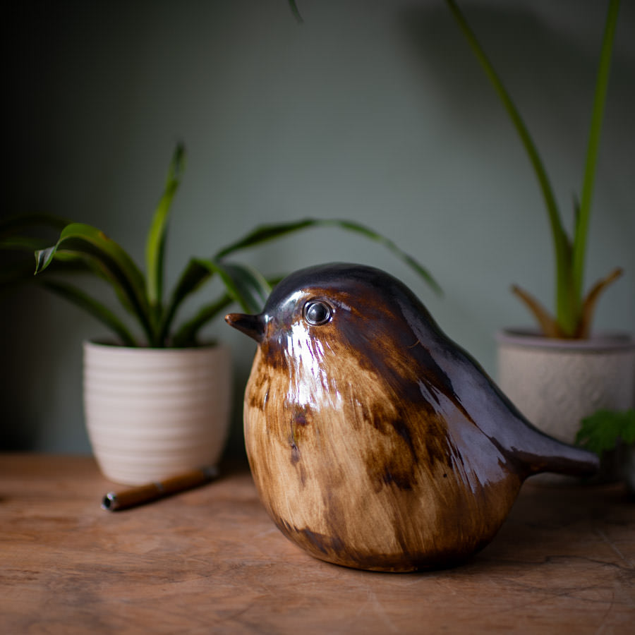Ceramic robin sculpture - sarahbrabbin
