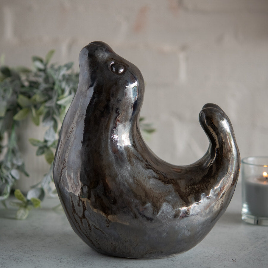 Large Ceramic Seal Sculpture - sarahbrabbin