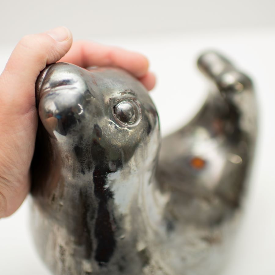 Large Ceramic Seal Sculpture - sarahbrabbin