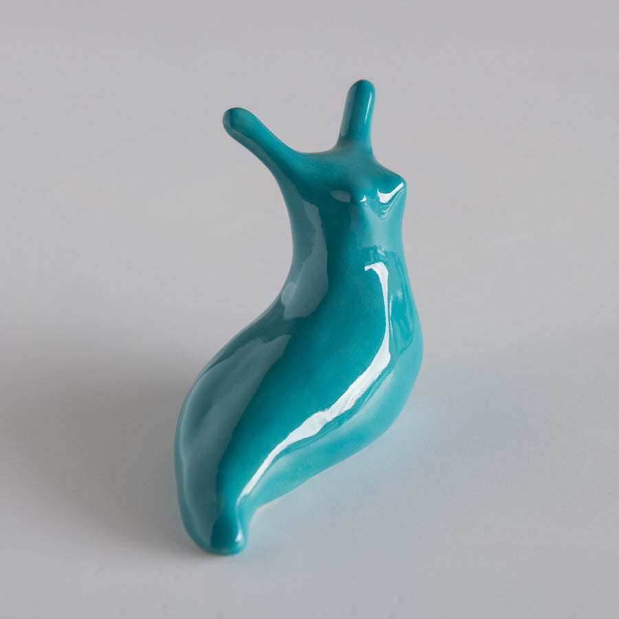 Small Ceramic Slug - Teal - sarahbrabbin