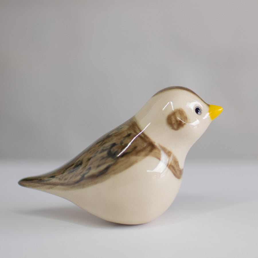 Ceramic Snow Bunting - sarahbrabbin