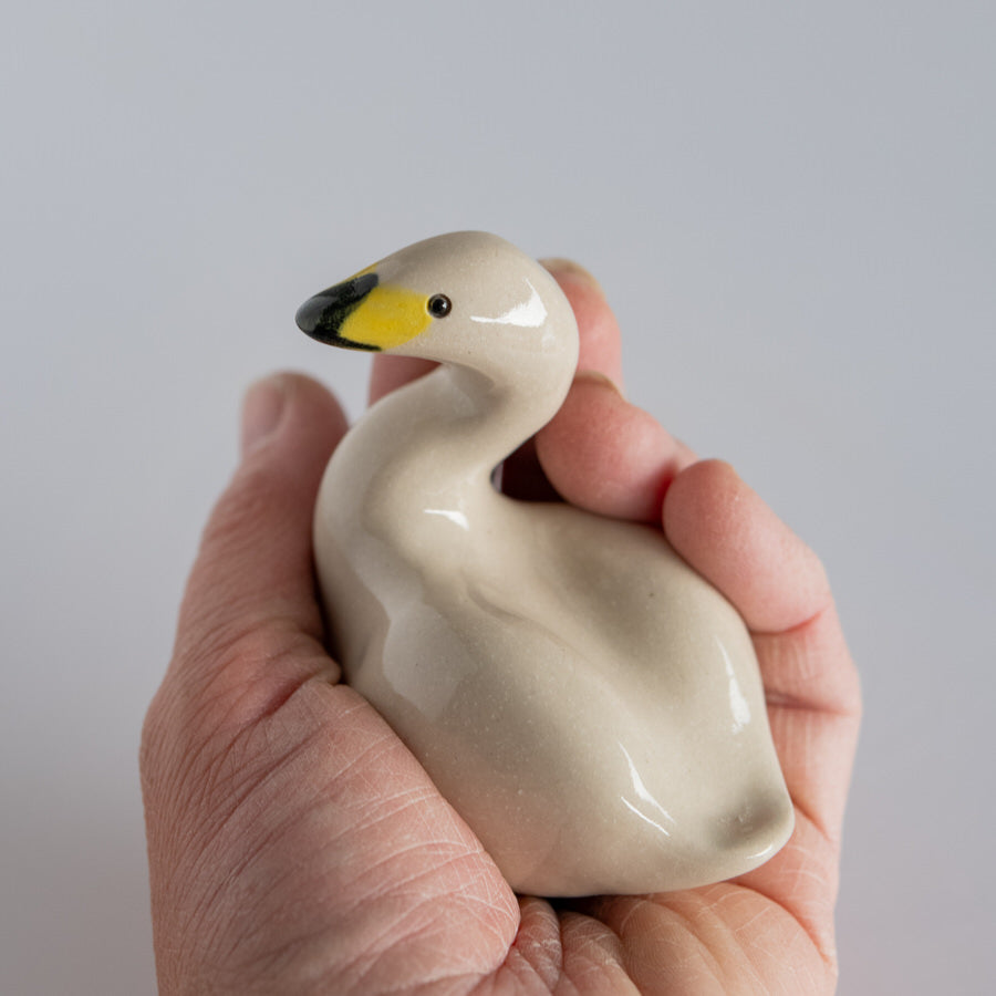 Joyful Ceramic Whooper Swan - sarahbrabbin