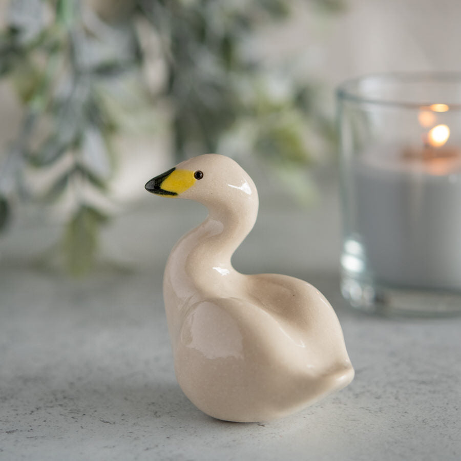 Joyful Ceramic Whooper Swan - sarahbrabbin