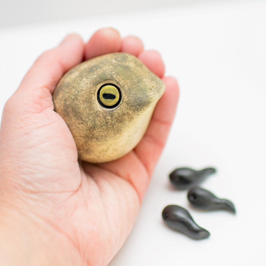 Small Ceramic Toad and Tadpoles - sarahbrabbin