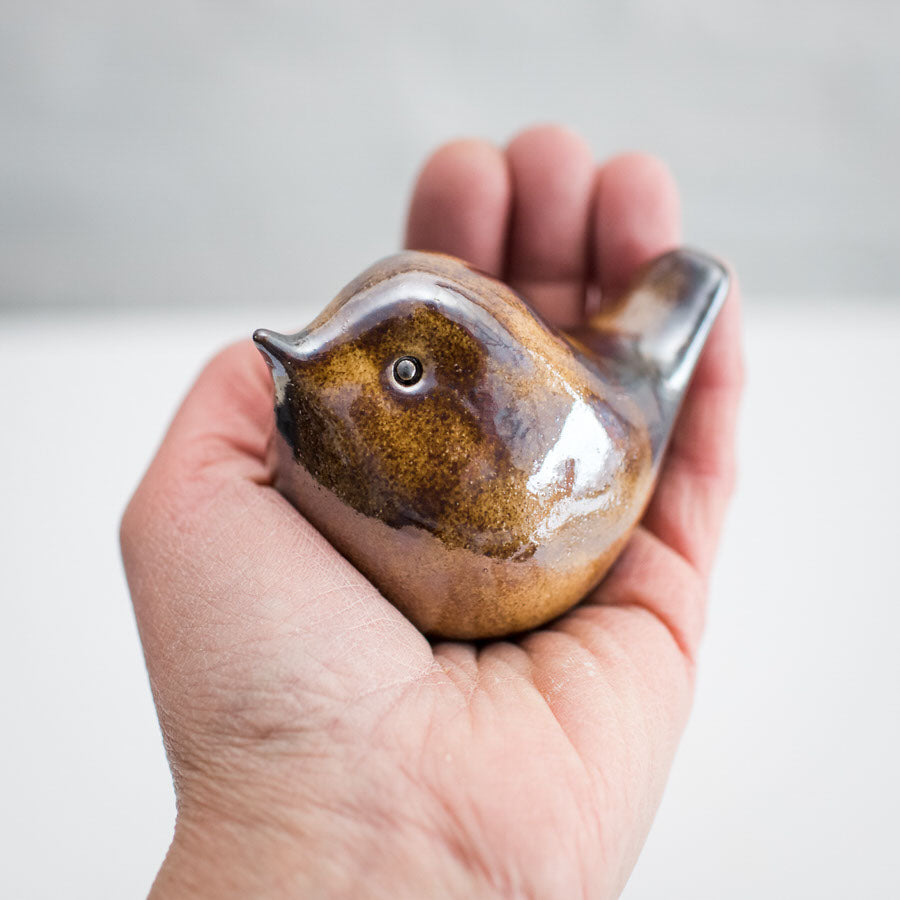 Small Ceramic Wren Sculpture - sarahbrabbin