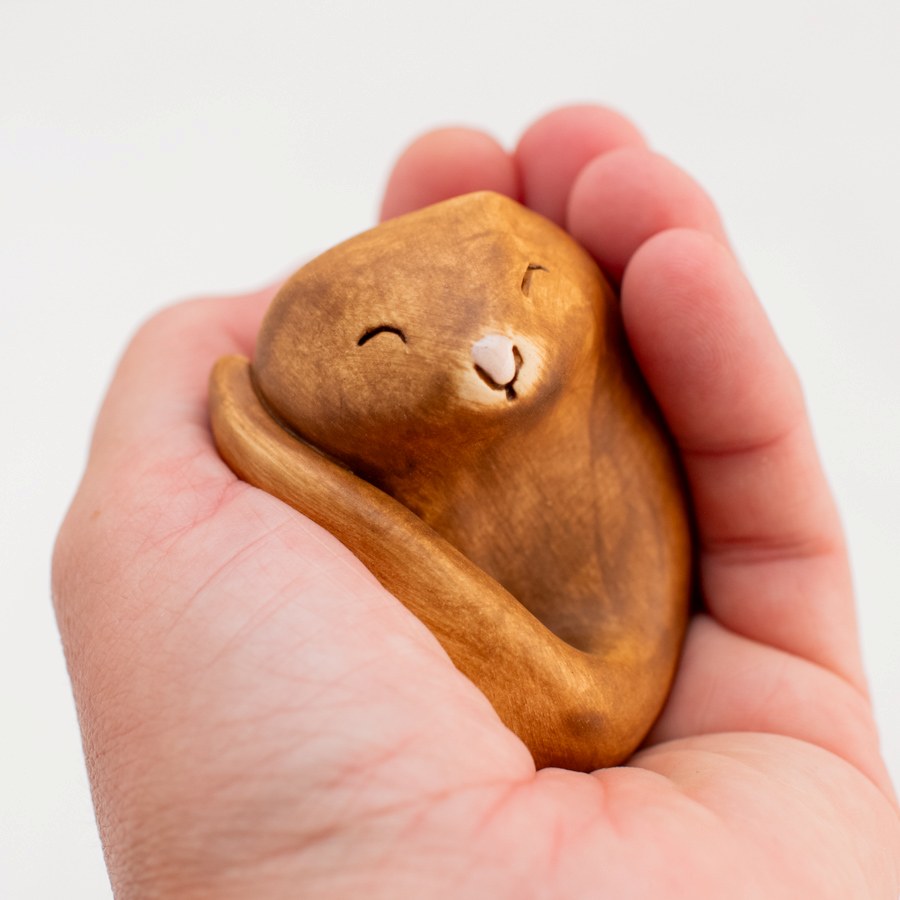 Small Sleepy Ceramic Dormouse