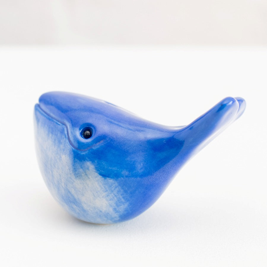 Jaunty Ceramic Whale Sculpture