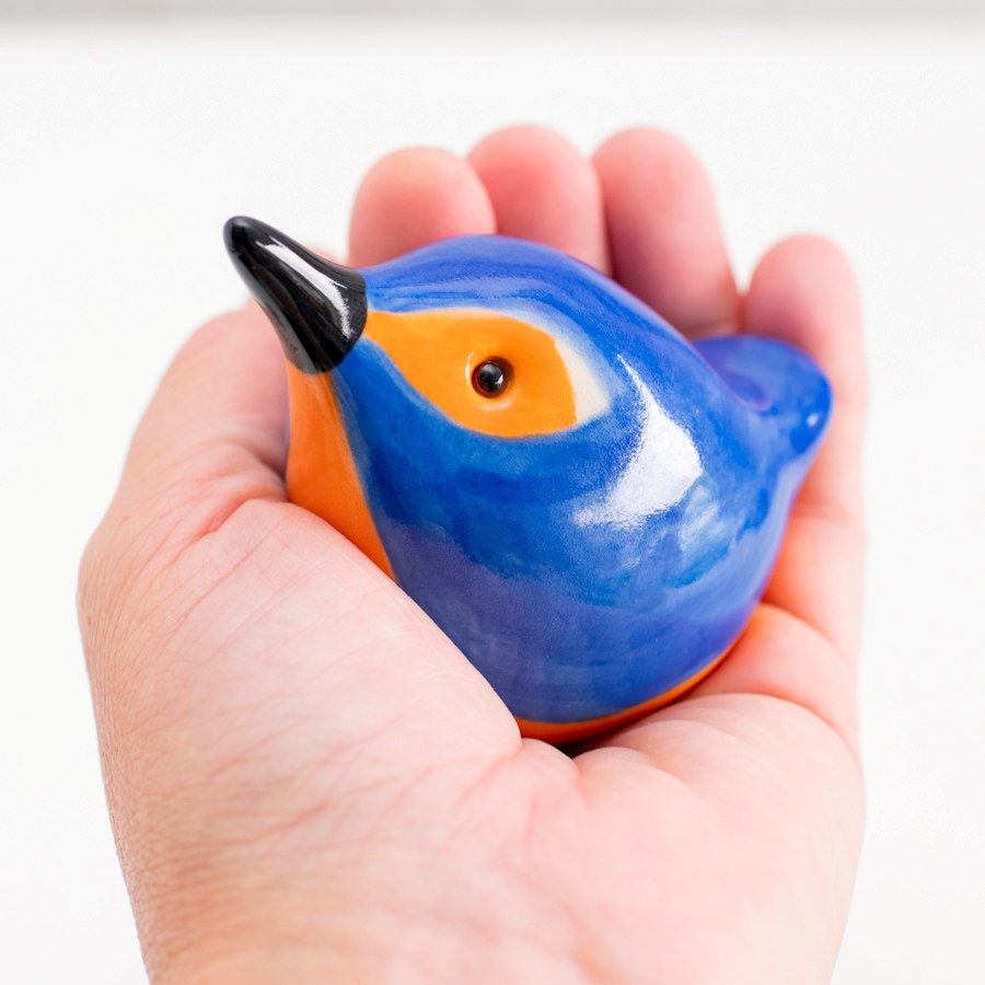 Ceramic Kingfisher Sculpture