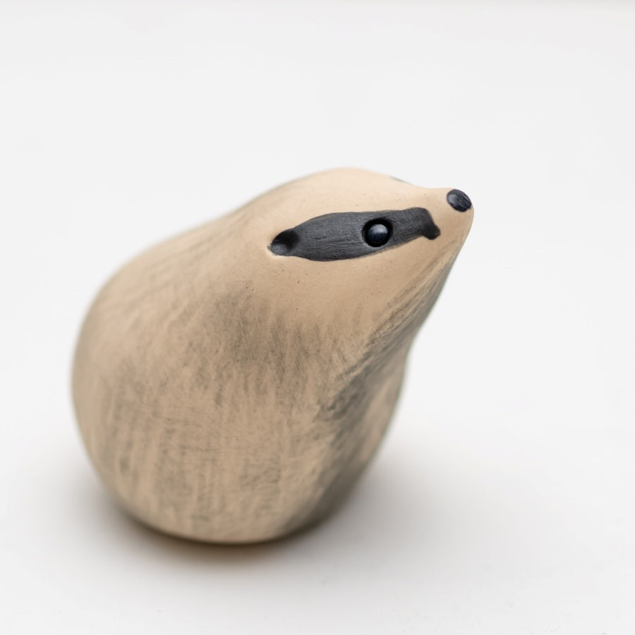 Ceramic Badger Sculpture