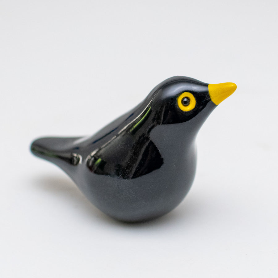 Small Ceramic Blackbird Sculpture - sarahbrabbin