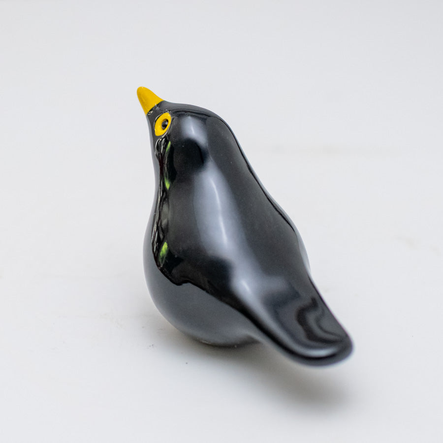 Small Ceramic Blackbird Sculpture - sarahbrabbin