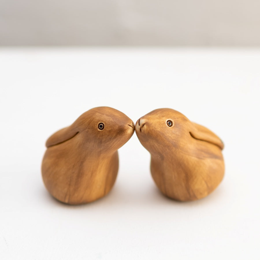 Kissing Ceramic Hares Gift Set