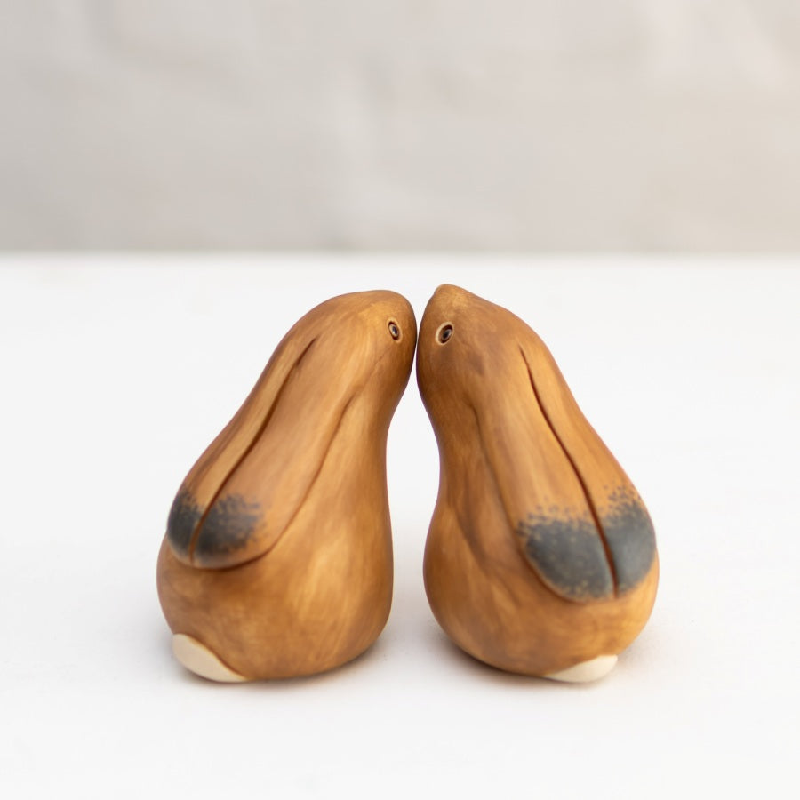 Kissing Ceramic Hares Gift Set