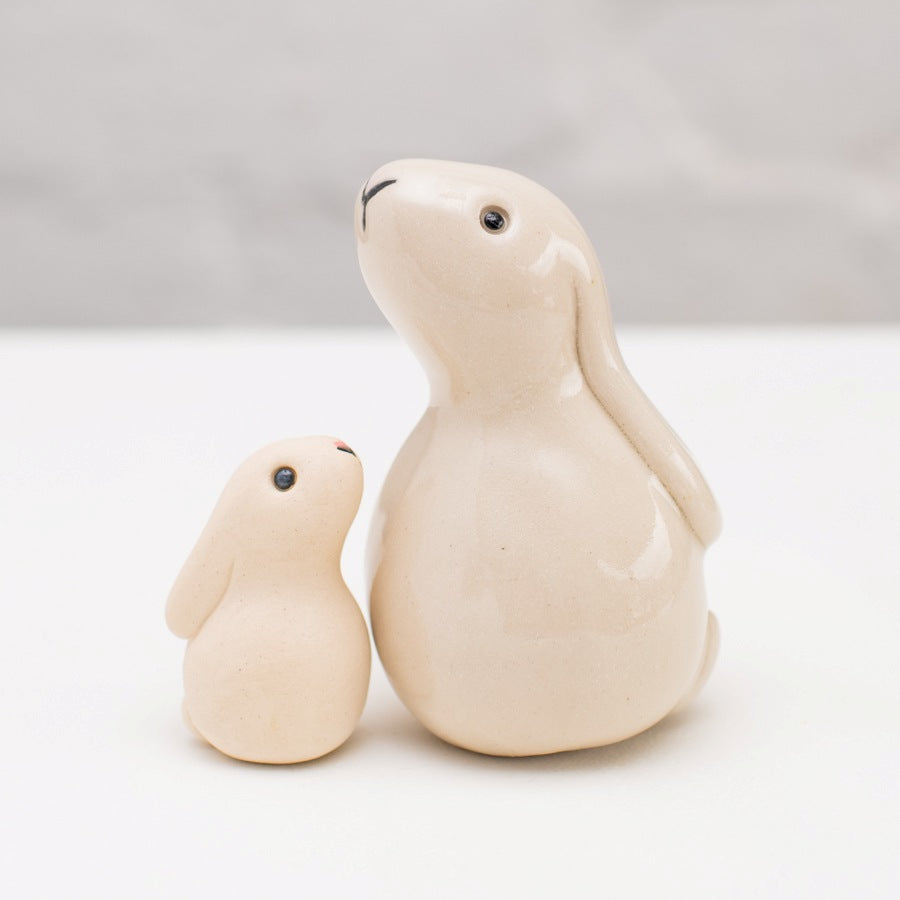 Small Ceramic Bunny & Baby
