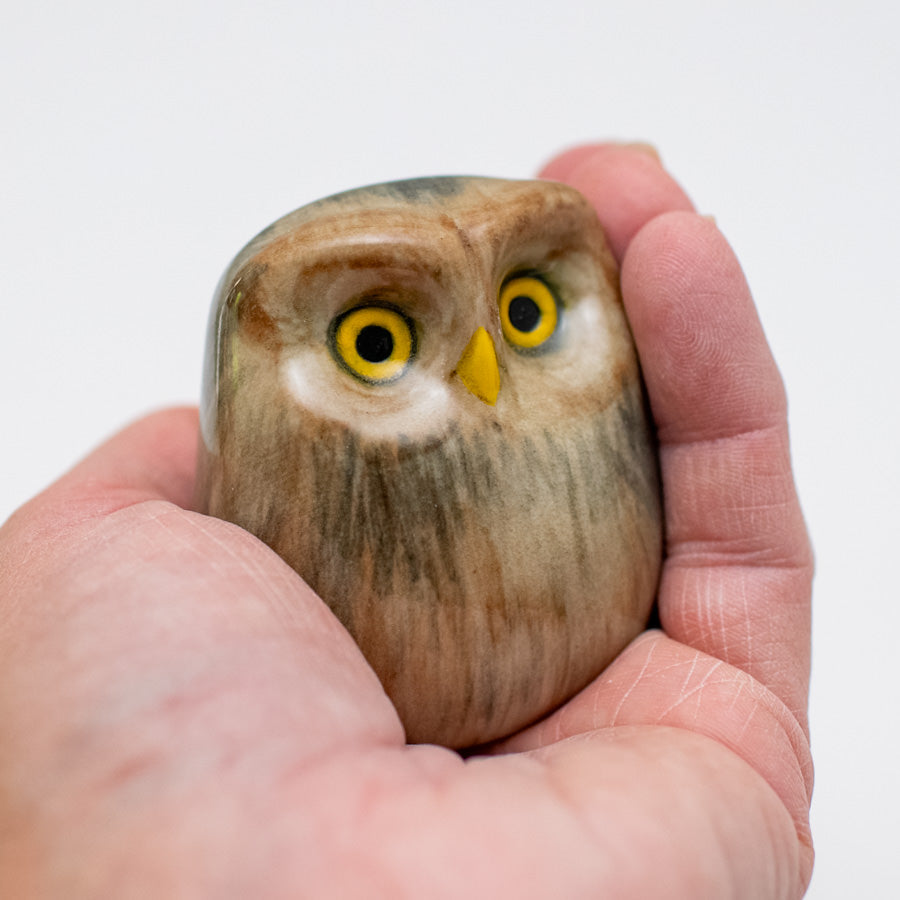 Small Ceramic Little Owl Sculpture - sarahbrabbin