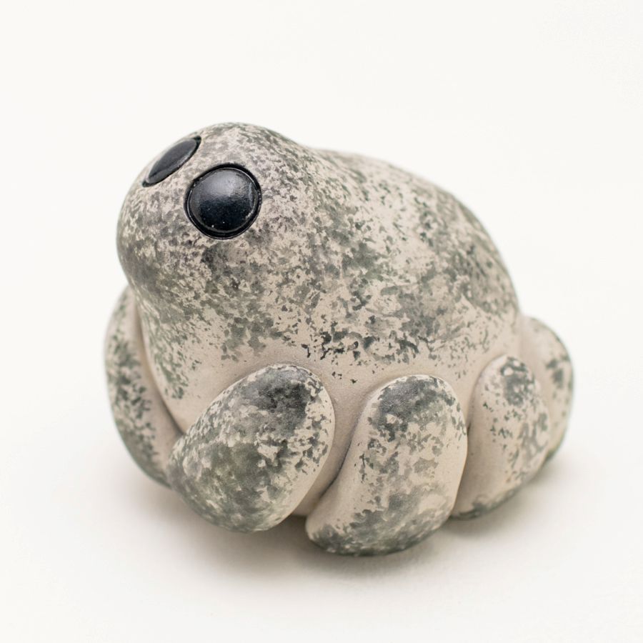 Grey ceramic spider sculpture