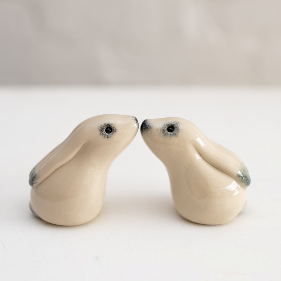 Kissing Ceramic Mountain Hares Gift Set
