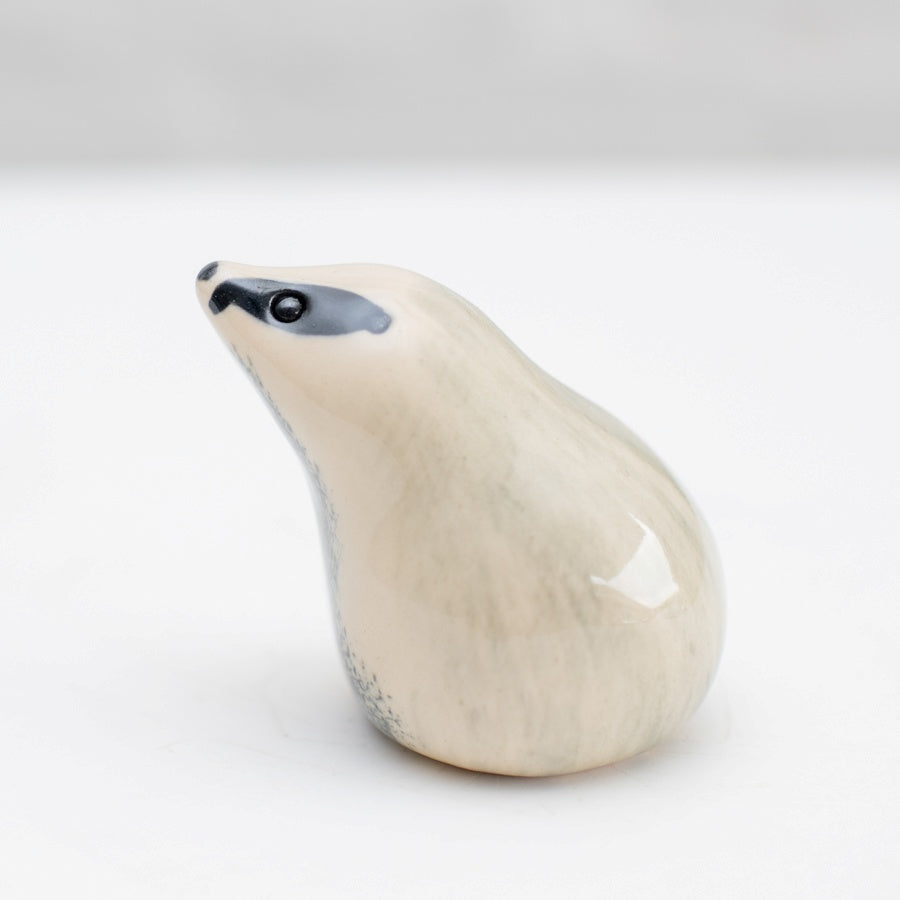 Ceramic Badger Sculpture