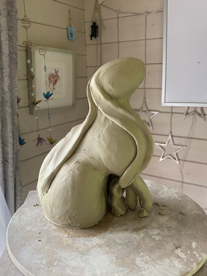 Ceramic hare sculpture - sarahbrabbin