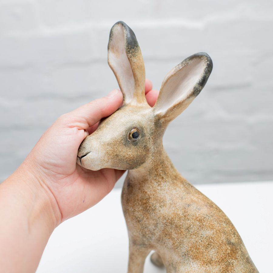 Ceramic Hare Sculpture