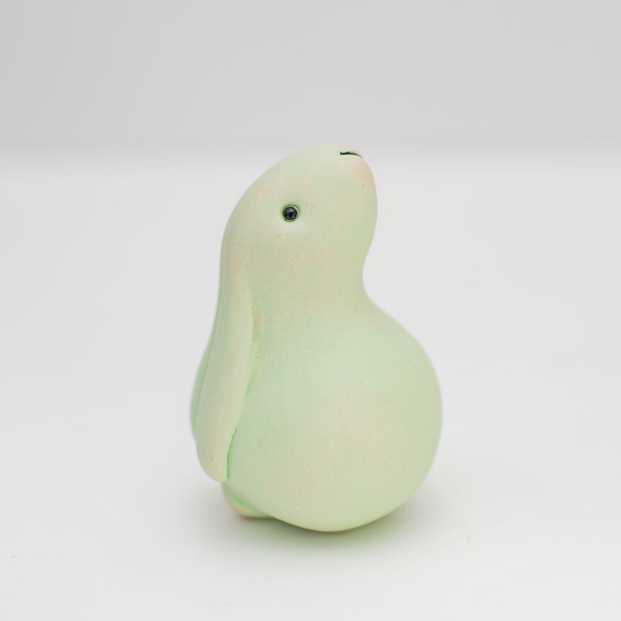 Small Ceramic Bunny - Minty Green - sarahbrabbin