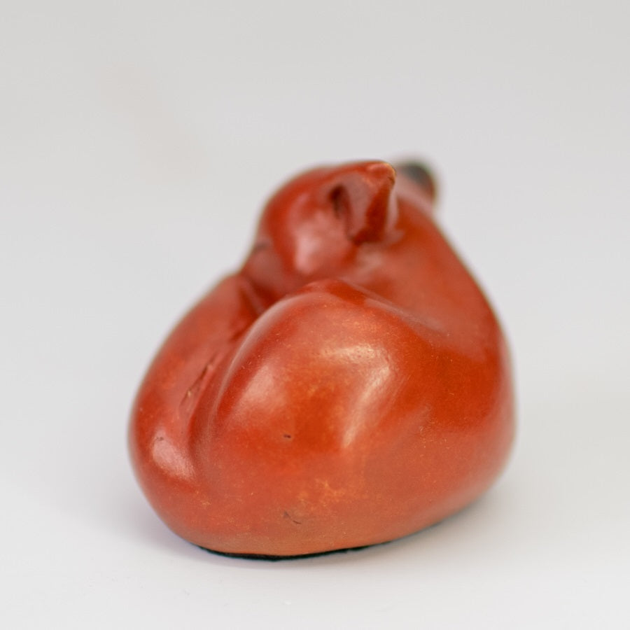 Small foundry bronze fox sculpture - sarahbrabbin
