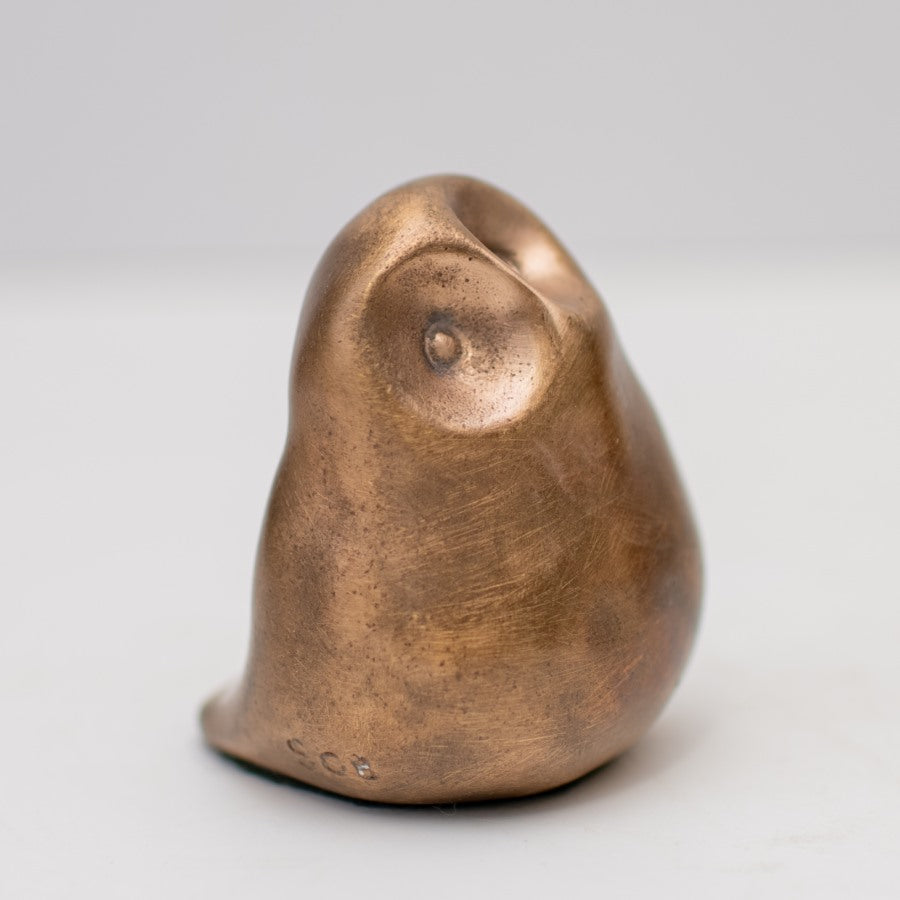 Foundry cast small bronze owl - sarahbrabbin