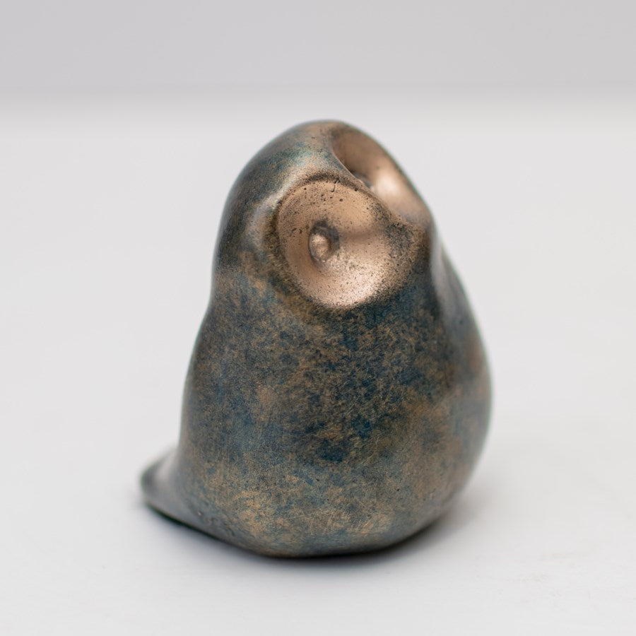 Foundry cast small bronze owl - sarahbrabbin