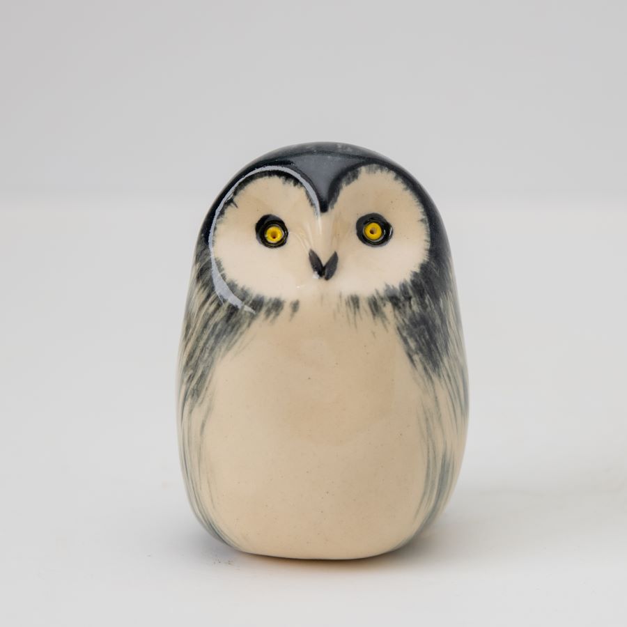 ceramic snowy owl sculpture