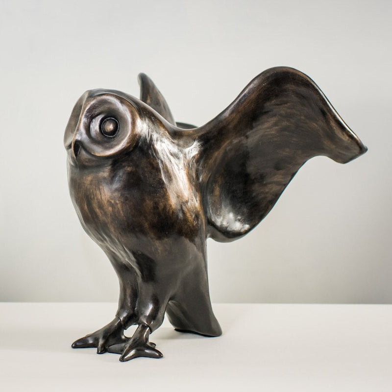 Bronze Owl sculpture