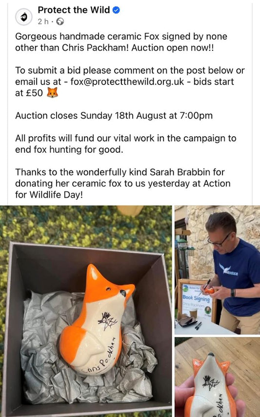 Chris Packham signed Foxy!