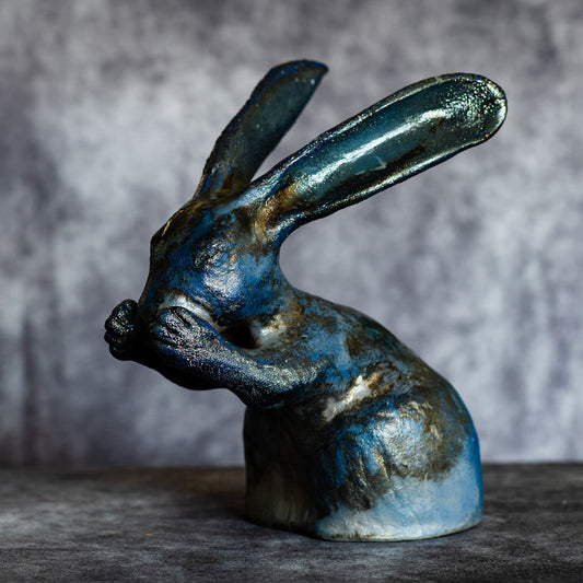 The making of Vincent the ceramic hare sculpture