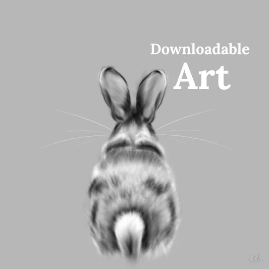 Bunny Bobtail - Downloadable Art - sarahbrabbin