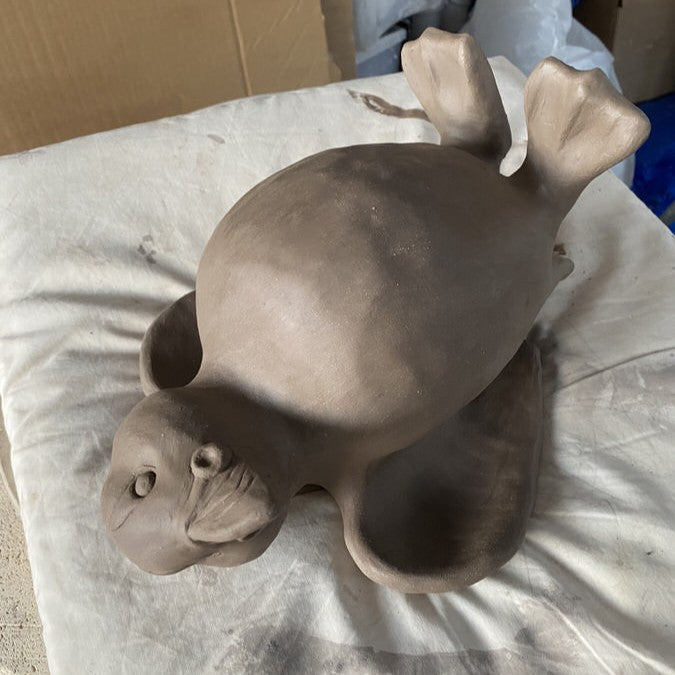 Arthur Flap, Puffin sculpture shown in clay form