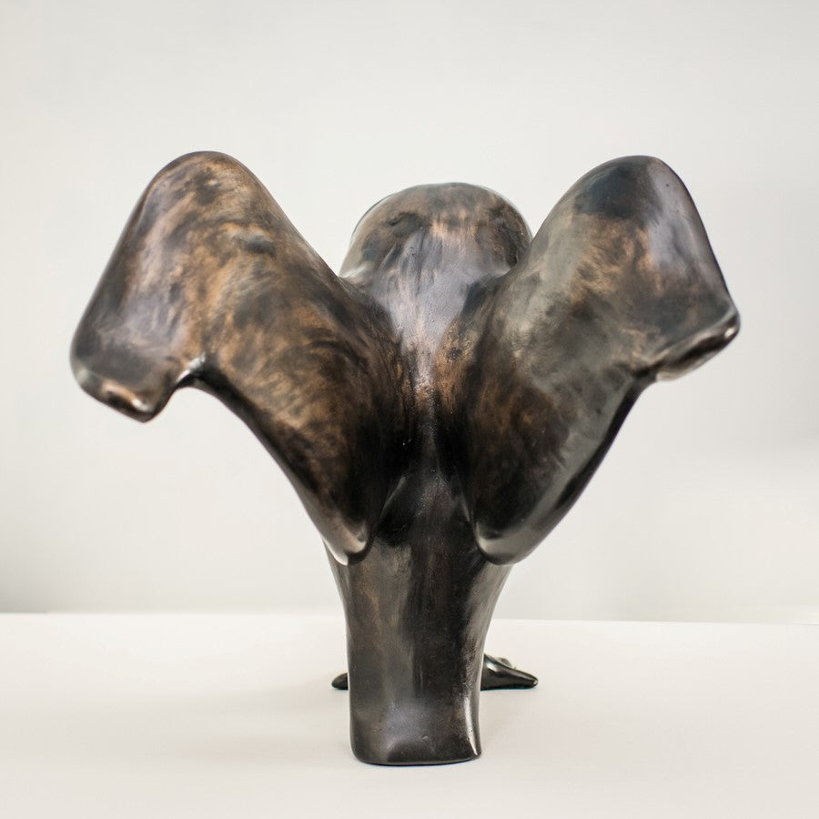 Large Bronze Black Owl Sculpture - sarahbrabbin