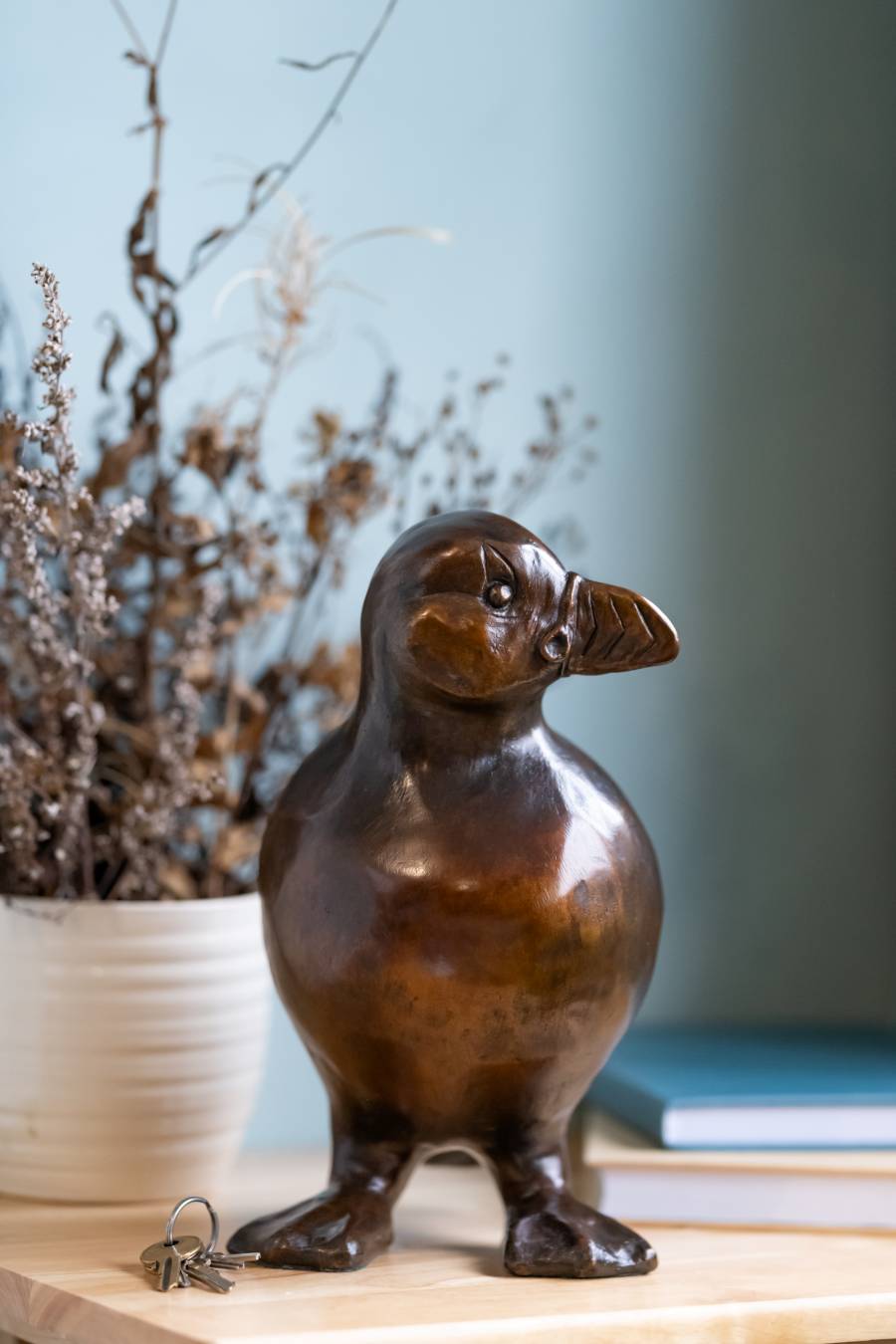 Bronze Puffin Sculpture - Limited Edition, Hot Cast Bronze, Puffin