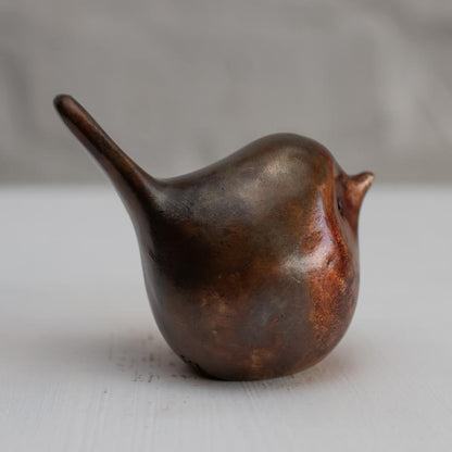 Small Bronze Robin  on a white background