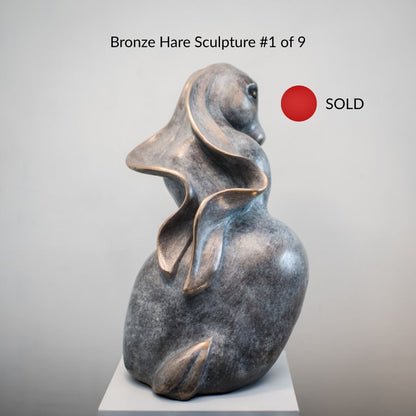 Bronze hare sculpture edition 1 of 9 sold