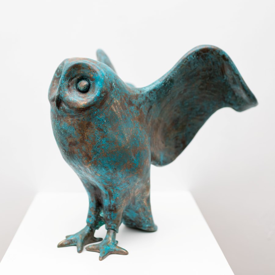 Large Bronze Owl Sculpture - Foundry Art