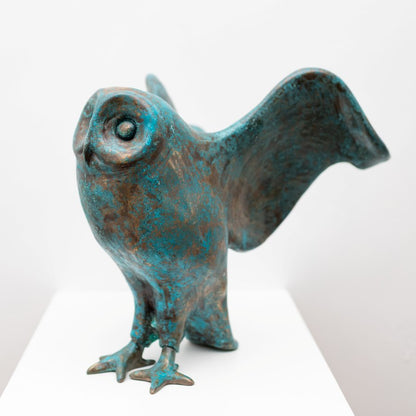 Large Bronze Owl Sculpture - Foundry Art