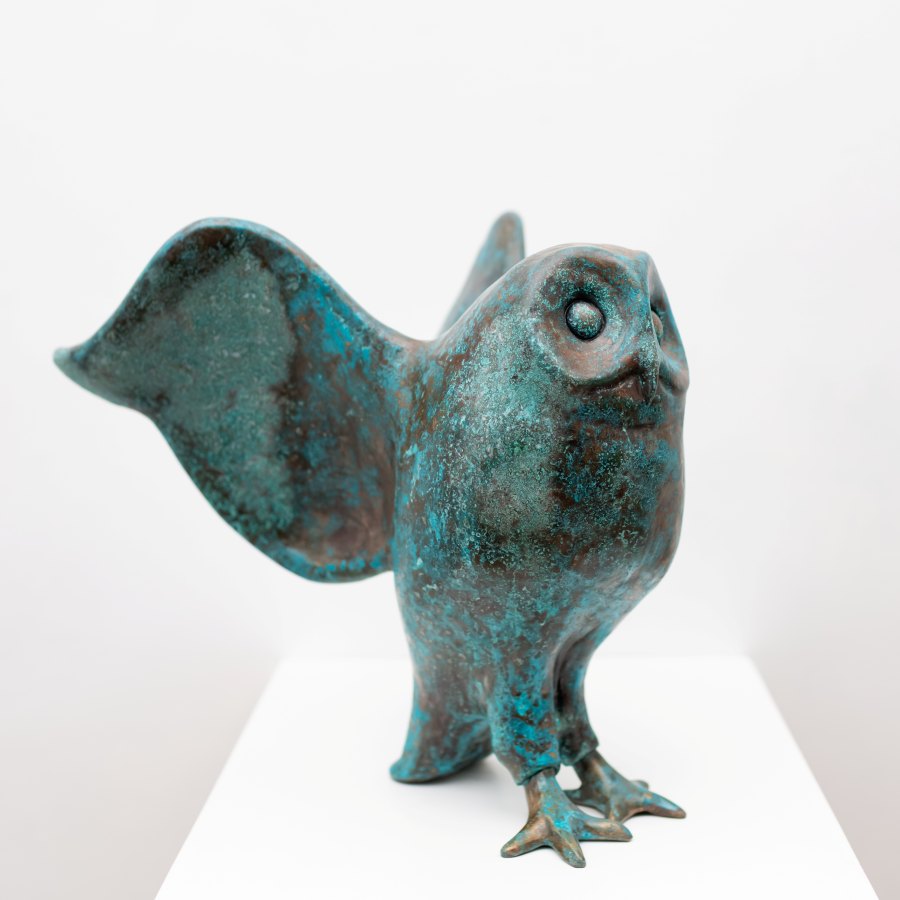 Large Bronze Owl Sculpture - Foundry Art