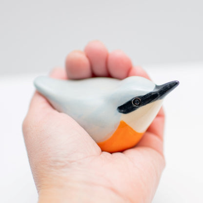 Small Ceramic Nuthatch Sculpture - sarahbrabbin