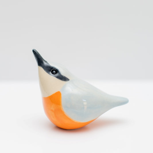 Small Ceramic Nuthatch Sculpture - sarahbrabbin