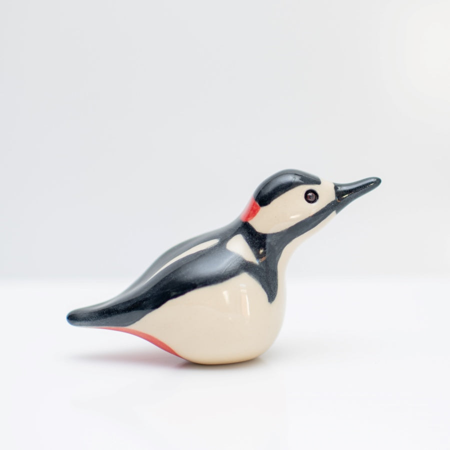 Small Ceramic Woodpecker Sculpture - sarahbrabbin