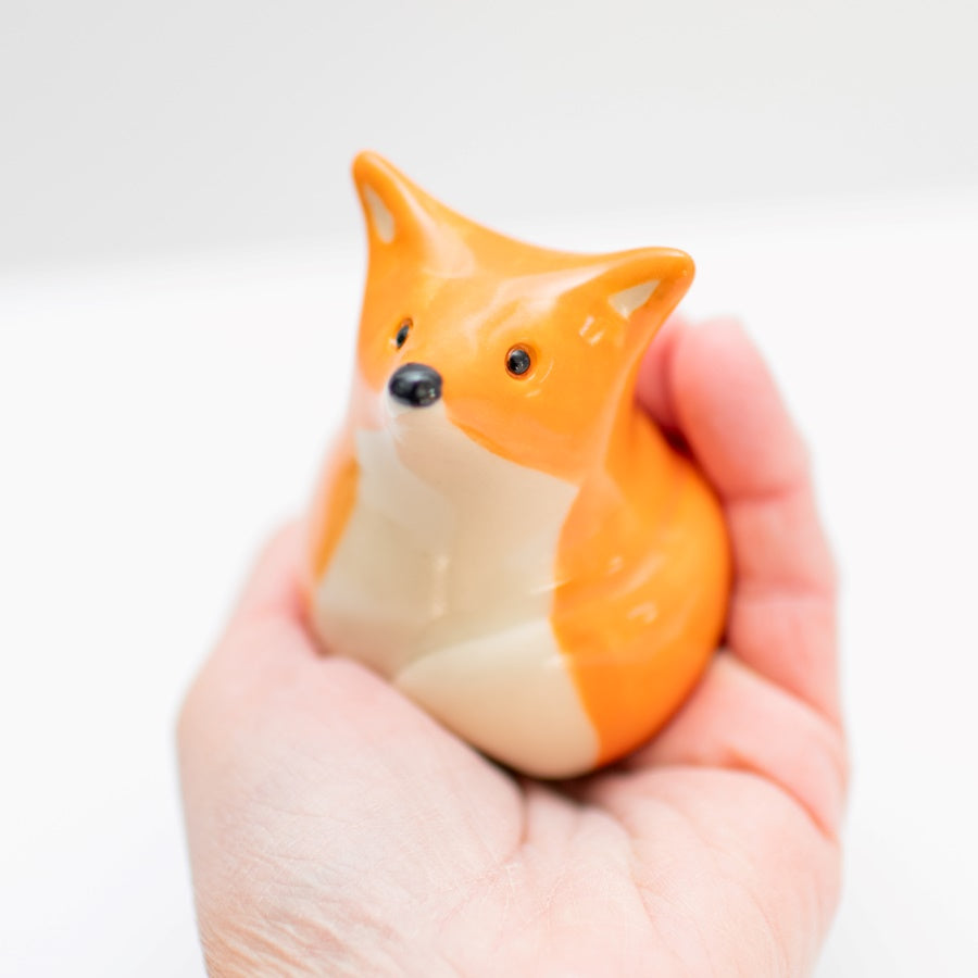 Small Ceramic Fox Sculpture - sarahbrabbin
