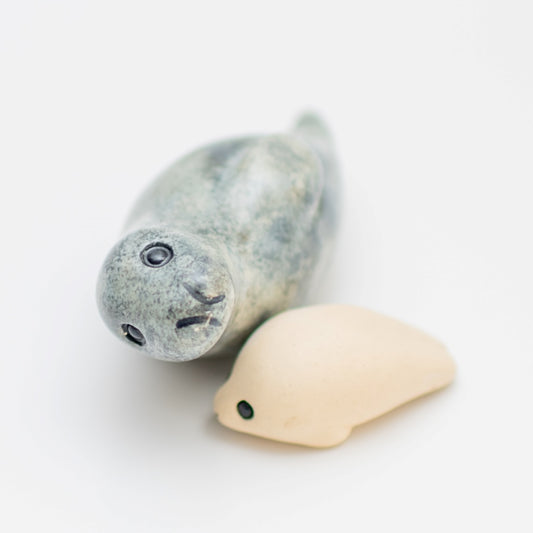 Small Ceramic Seal Mum & Pup - sarahbrabbin