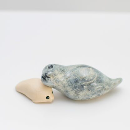 Small Ceramic Seal Mum & Pup - sarahbrabbin