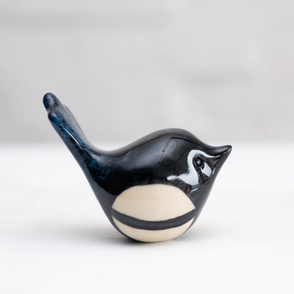 Small Ceramic Magpie Sculpture - Original Wildlife Art