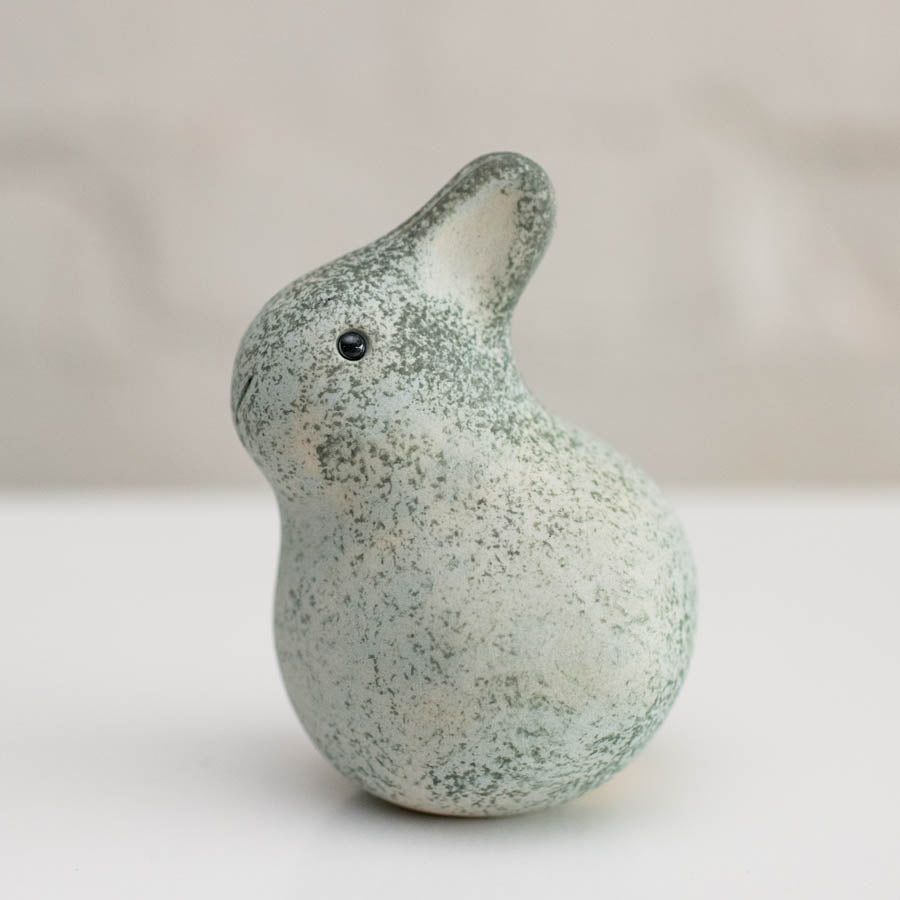 Small ceramic bunny sculpture